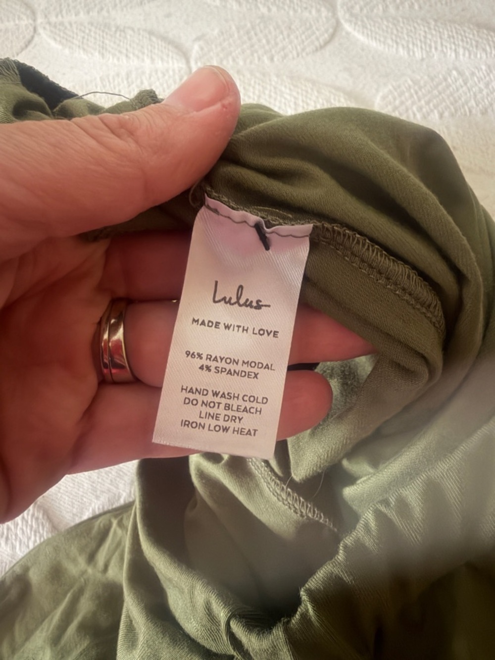 NEW size L Lulu's Olive Green Relaxed Jogger Pants. Rayon modal blend. Soft. - Picture 10 of 11